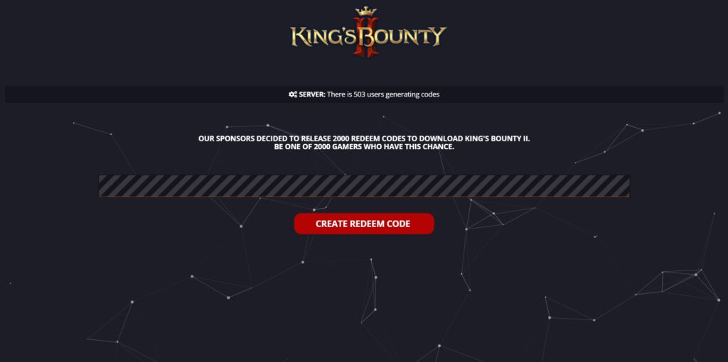 king's bounty II redeem code