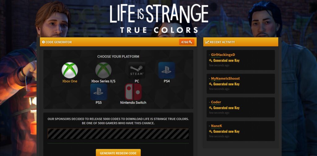 Life is Strange True Colors Redeem Code